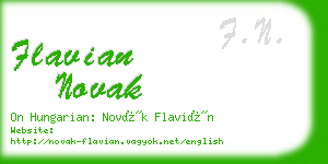 flavian novak business card